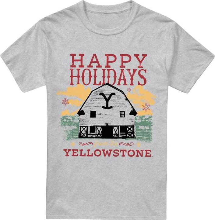 Yellowstone Happy Holidays TShirt weihnachtliches Design (L)