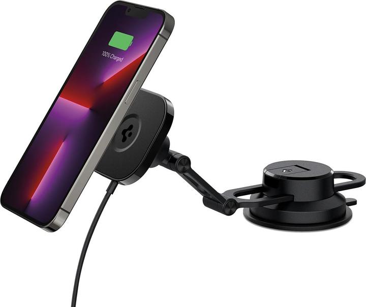 Actual product image Spigen car mount Onetap Pro 3 ITS35W-3 DASH z QI 10W for iPhone with Magsafe black