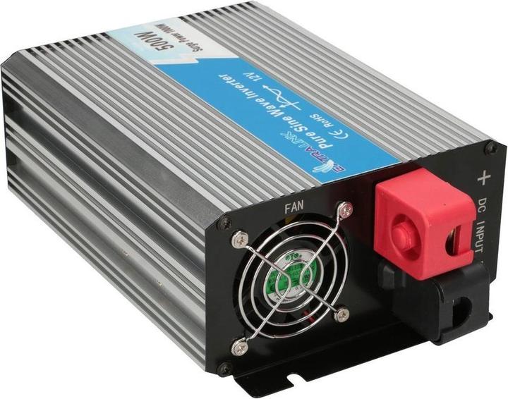 Produktbild Extralink CAR VOLTAGE CONVERTER -,, PURE SINUS OPIP-500W power adapter/inverter Auto Aluminium