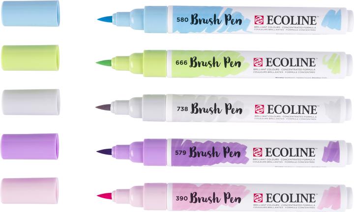 Produktbild Talens Ecoline Brush Pen Pastell (Multicolor, 5 x)