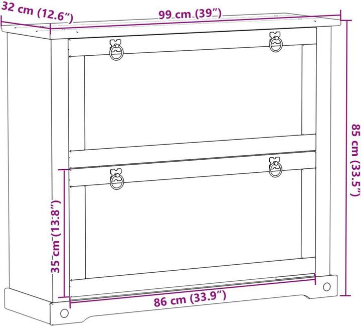 Image du produit VidaXL Kathleen (99 x 32 x 85 cm)