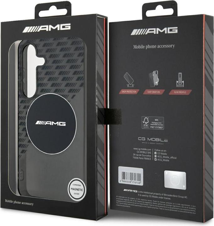 Image du produit Mercedes AMG Transparent Rhombs MagSafe Case for Samsung Galaxy S25 - Black (Samsung Galaxy S25)