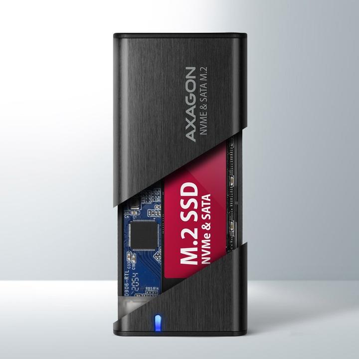 Image du produit Axagon EEM2-SB2 Boîtier USB-C 3.2 Gen 2, M.2 SSD - noir (M.2 2260, M.2 2242, M.2 2280)