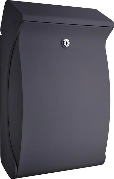Produktbild Burg Wächter Briefkasten Kunststoff BxHxT 271/419/129 mm Swing silber mit Öffnungsstopp + Klappe