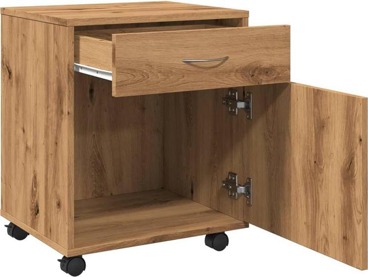 Image du produit VidaXL Rollcontainer Rollschrank Bürocontainer Büroschrank Schrank Artisan-Eiche (45 x 38 x 54 cm)