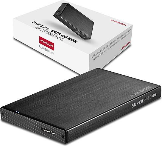 Actual product image Axagon EE25-XA6 - HDD / SSD Enclosure - 2.5 Inch - SATA - Serial ATA II - Serial ATA III (2.5")