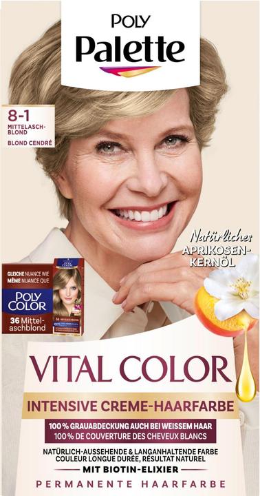 Image du produit Palette Vital Color Coloration crème intense 8-1 Blond cendré moyen (8-1 Blond cendré moyen)