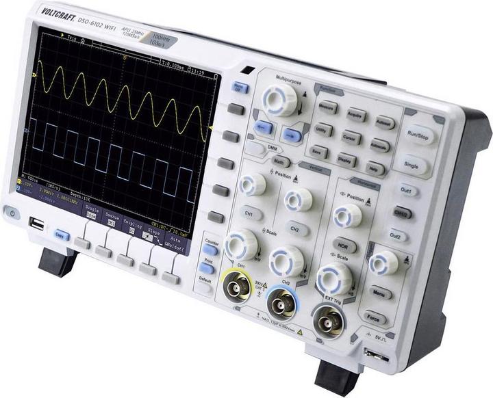 Actual product image Voltcraft Digital Oscilloscope DSO-6102WIFI 100 MHz (CAT II)