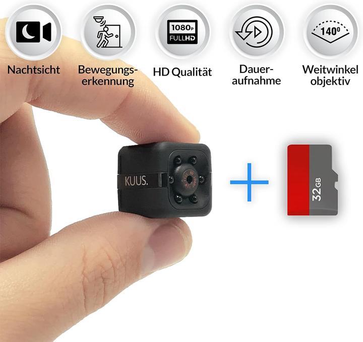 Actual product image Kuus. Mini surveillance camera, indoor (1920 x 1080 Pixels)