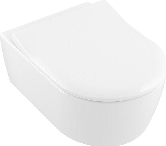 Villeroy & Boch Siège de WC V&B AVENTO SLIMSEAT Charnière ES avec fonction SC blanc alpin