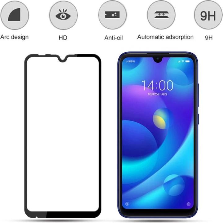 Produktbild Screenguard Xiaomi Mi Play Full Screen Panzerglas Schutzfolie 2.5D 9H (1 Stück, Xiaomi Mi Play)