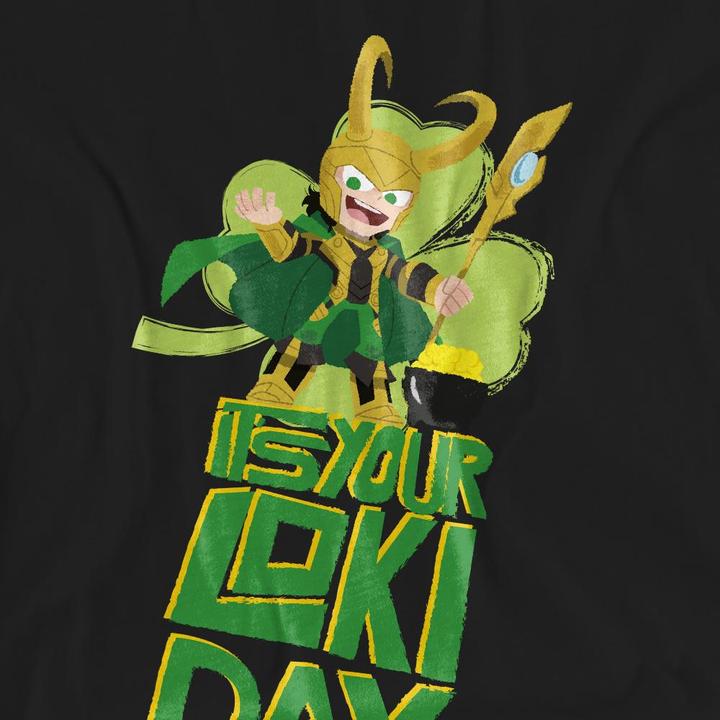 Actual product image Loki Unisex Adult Day St Patricks Day T-Shirt (L)