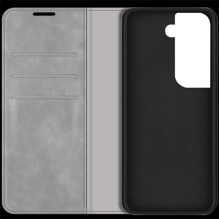 Produktbild Cazy Book Case Kompatibel mit Samsung Galaxy S22+ - Hülle klappbar Magnetisch Kunstleder - Grau (Samsung Galaxy S22+)