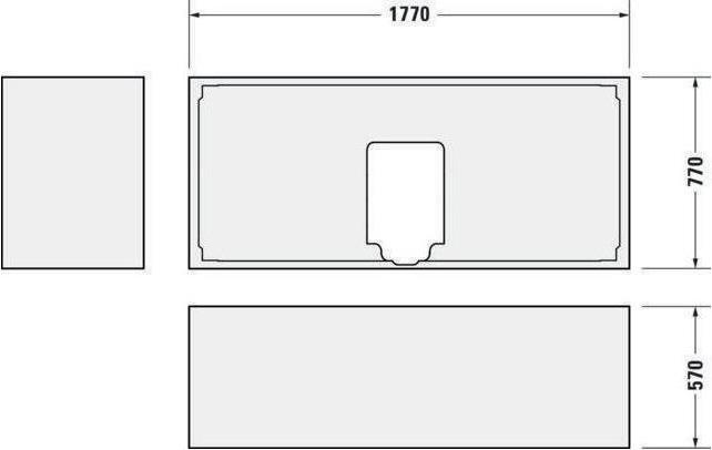 Productafbeelding Duravit Tweepersoonsbad rechthoekig bad Starck 3 80 x 180 cm wit glad 7003380000000 (174 l, 180 cm, 80 cm)