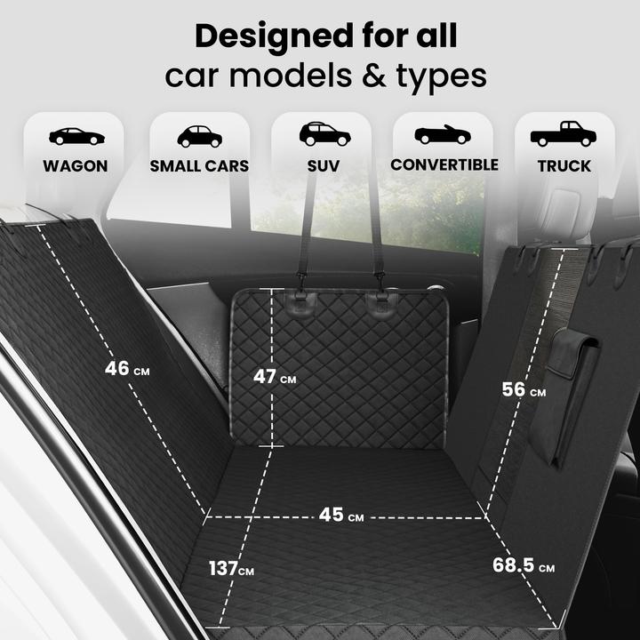 Image du produit Naloo's World Protection de la banquette arrière (Chien, Respirant, Pliable, Lavable)