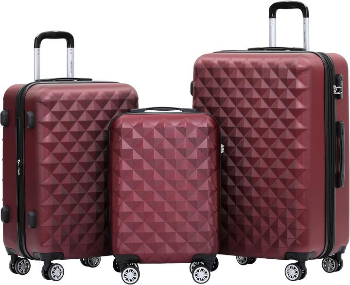 Immagine prodotto Beibye 3-teiliges Hartschalenkoffer-Set (115 l, Bagaglio a mano (fino a 50 litri), M (50 - 90l), L (90 - 115l))