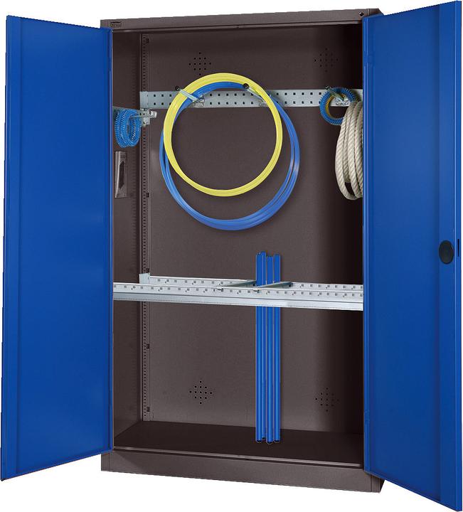 Produktbild C+P Modul-Sportgeräteschrank mit Grundausstattung (HxBxT: 195x120x50 cm, mit Vollblech-Flügeltüren)