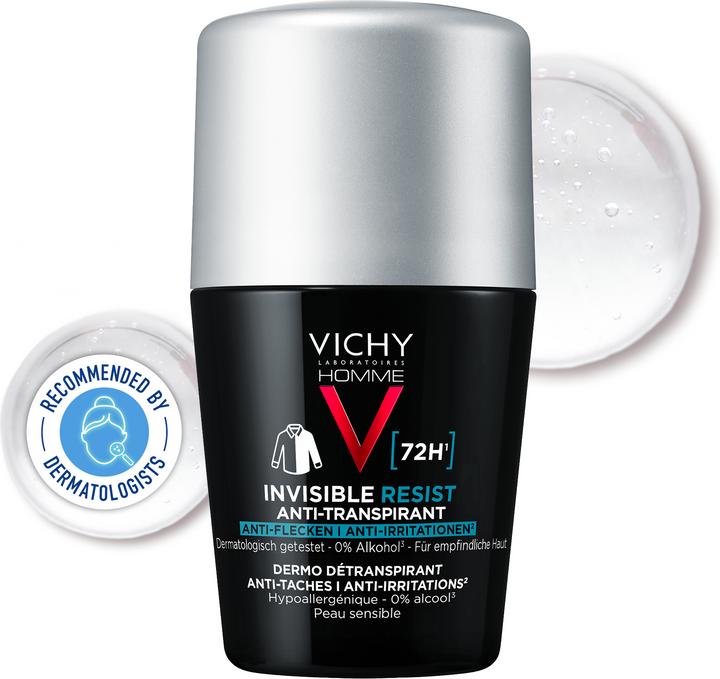 Actual product image Vichy Homme deodorant roll-on 72h anti-stain (Roll-on, 50 ml)