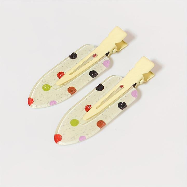 Activity Board 2pcs Assorted Cute Hair Clips, Non-Slip Hair Barrettes, Side Bangs Duckbill Clips, Trendy Hair (2 Stk.)