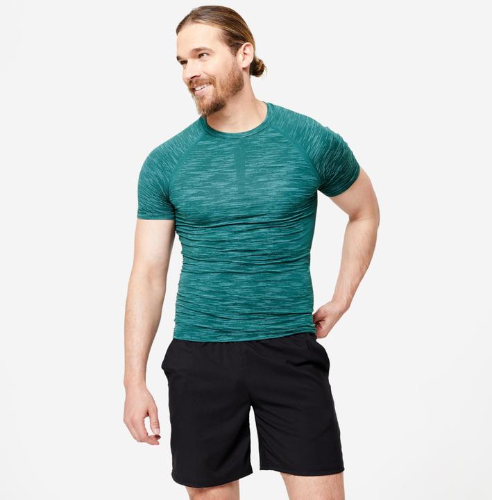 Produktbild Domyos Kompressionsshirt Herren Rundhals - türkis (L)