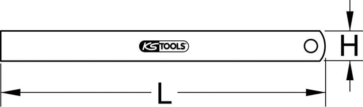 Image du produit KS Tools Réglet semi-rigide, inoxydable, longueur h.t. 300 mm.