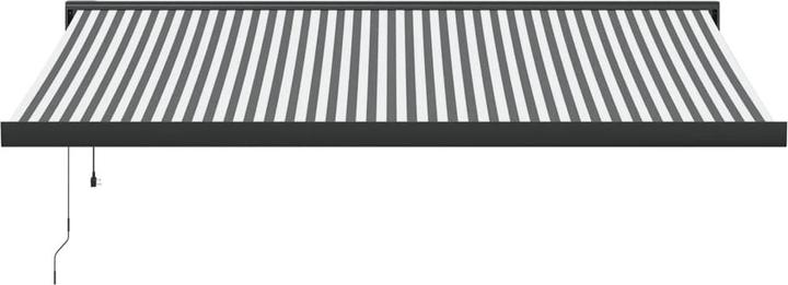 Actual product image VidaXL Markise Einziehbar Gelenkarmmarkise Sonnenmarkise Anthrazit Weiss Stoff (4.50 m)