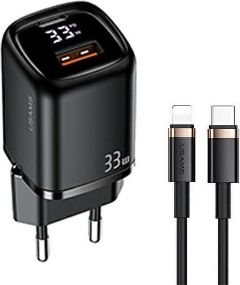 Usams Charger Set Type-C to Lightning (33 W)