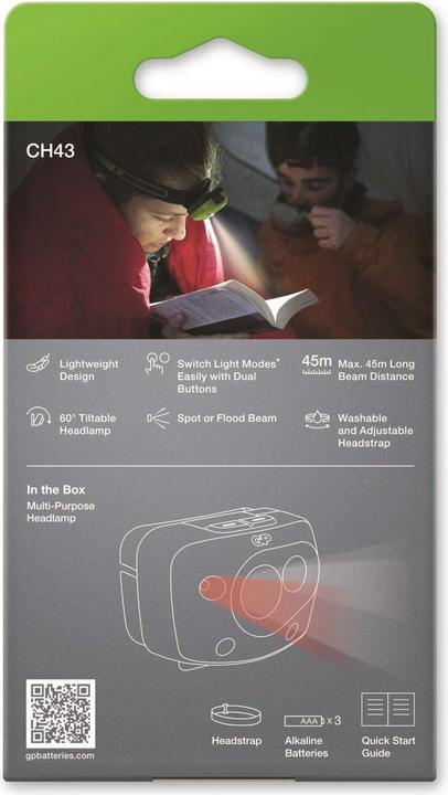 Produktbild GP Batteries GP Discovery Stirnlampe CH43 (300 lm)