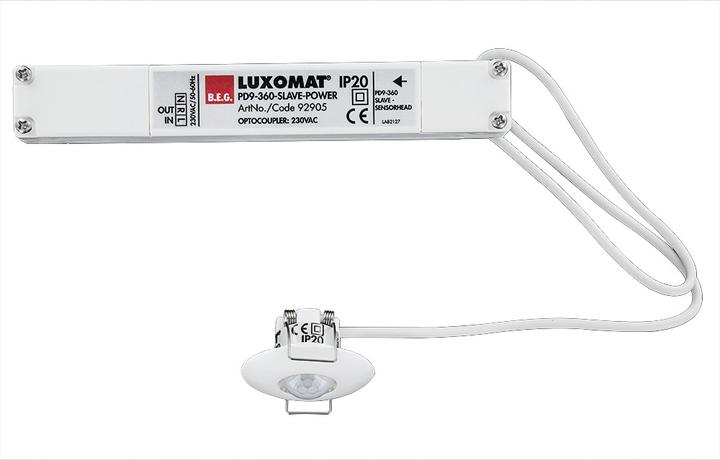 Produktbild BEG Mini-Präsenzmelder PD9-S-DE 92905 RAL9010 LUXOMAT Deckeneinbau (10 m)