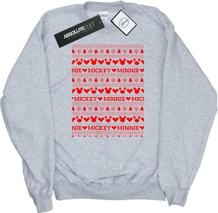 Disney Mickey And Minnie Christmas Fair Isle Sweatshirt (XXL)