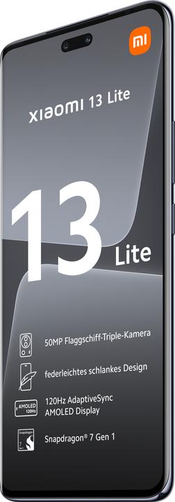 Xiaomi 13 Lite (128 GB, Black, 6.55", Dual SIM, 50 Mpx, 5G)