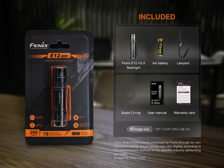 Produktbild Fenix Taschenlampe E12 (8.10 cm, 200 lm)