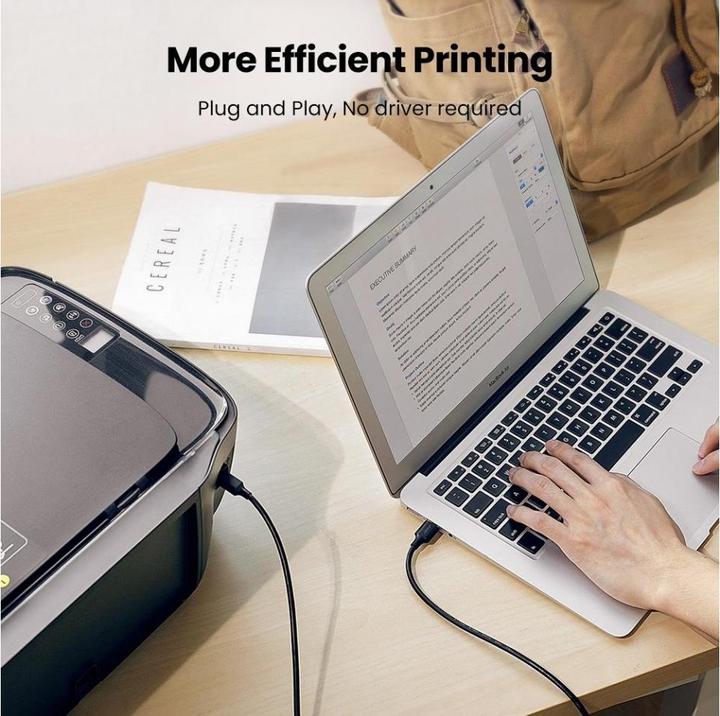 Actual product image Ugreen USB A — USB B (3 m, USB 2.0)