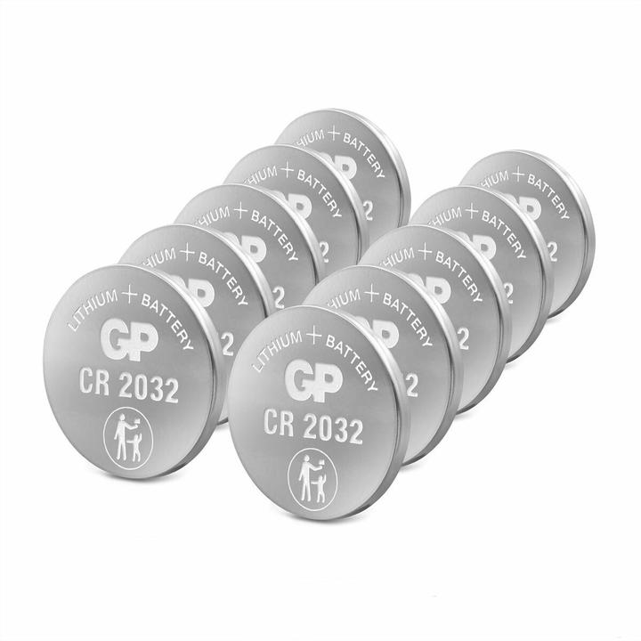 Actual product image GP Batteries Button cell Lithium CR2032, 10pcs. (10 pcs., CR2032, 220 mAh)
