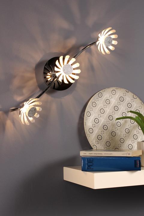 Actual product image Luce ambiente Design LUCE Design Bloom LED ceiling light triple 3000 K 15W silver