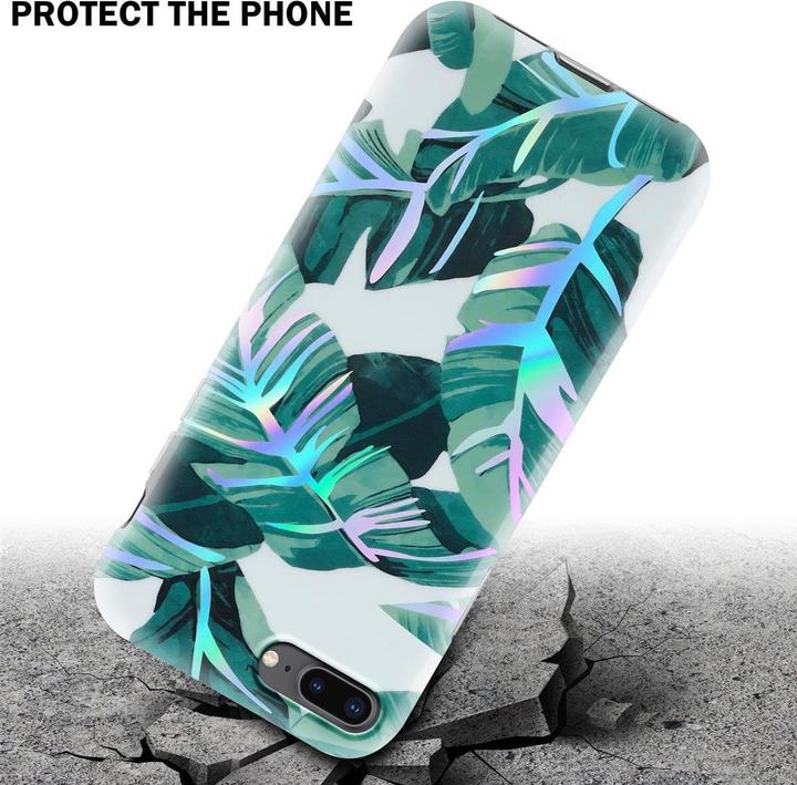 Immagine prodotto Cadorabo IMD TPU Colorful Flowers & Leaves Cover (Apple iPhone 7 Plus, Apple iPhone 7s Plus)