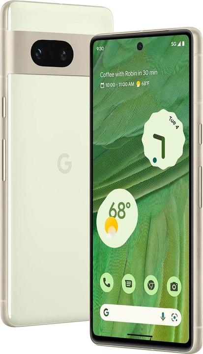 Produktbild Google Pixel 7 (256 GB, Lemongrass, 6.30", SIM + eSIM, 50 Mpx, 5G)