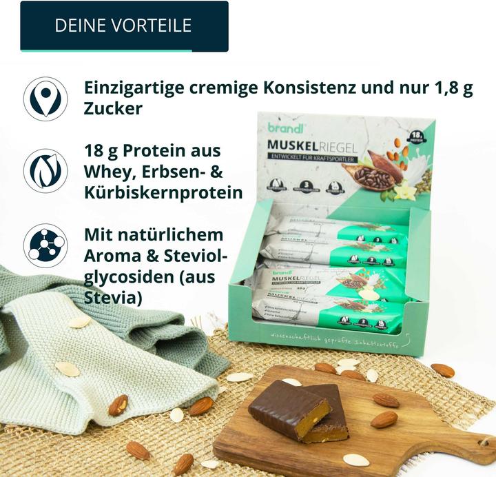 Produktbild Brandl-Nutrition Riegel (Vanille Schoko, 12 Stk., 720 g)