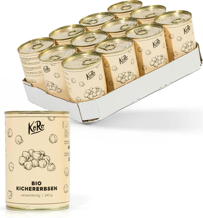 Actual product image KoRo Organic chickpeas ready to eat (2880 g)
