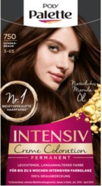 Actual product image Palette Poly,, Hair colour, 750/3-65, 115 ml (750 Chocolate brown)