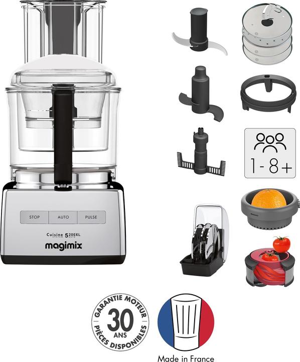Produktbild Magimix CS 5200 XL Premium Küchenmaschine Edelstahl (3600 ml, 1100 W)
