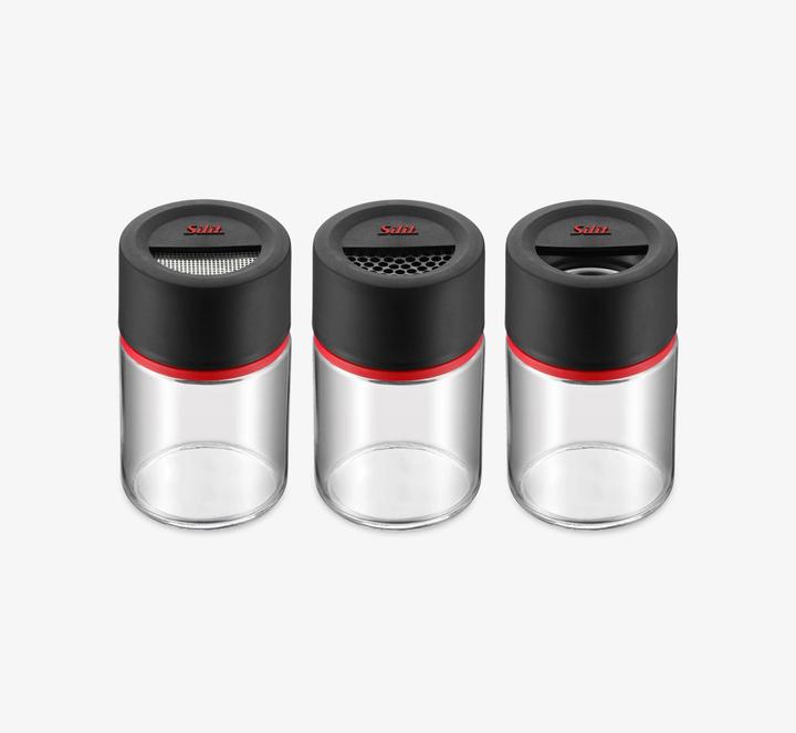 Produktbild Silit Gewürzstreuer Set 3tlg Gewürzdose Gewürzstreuer Gewürzglas 100ml Glas Storio (Kräuter)