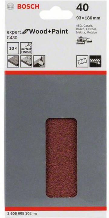 Immagine prodotto Bosch Professional Zubehör Carta vetrata orbitale con velcro (40)