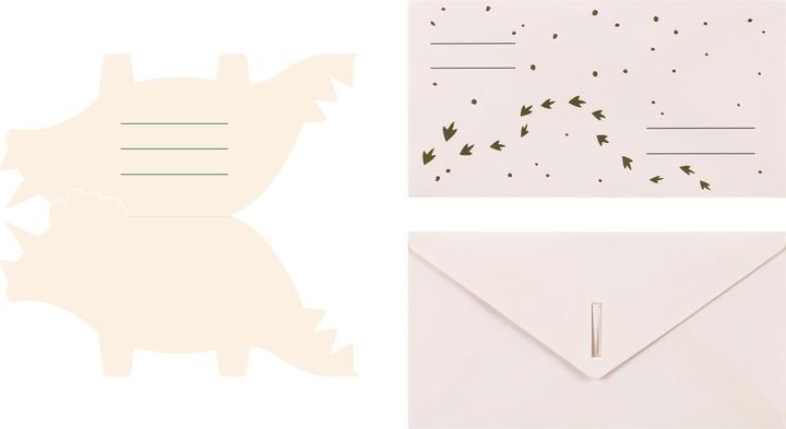 Immagine prodotto Partydeco Biglietto d'invito Triceratops 6 pezzi, formato carta: 18,5 x (6 pz.)