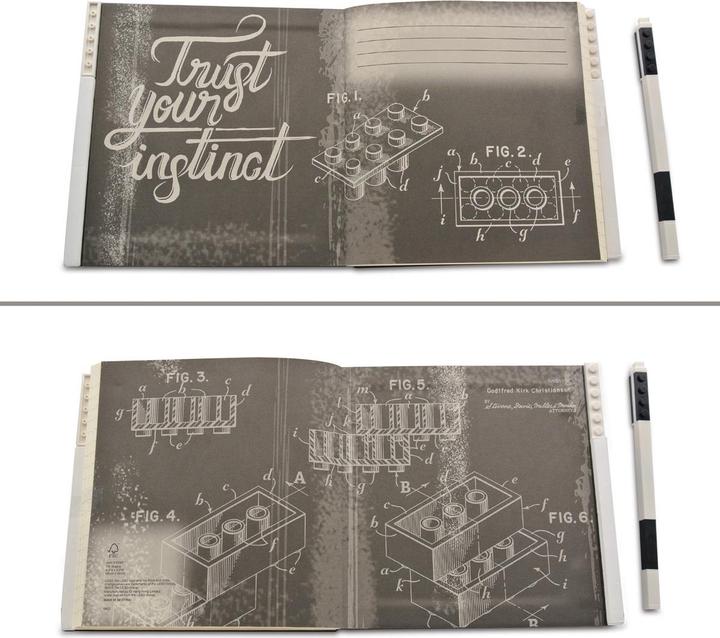 Actual product image LEGO Stationary Black Notebook with gel pen