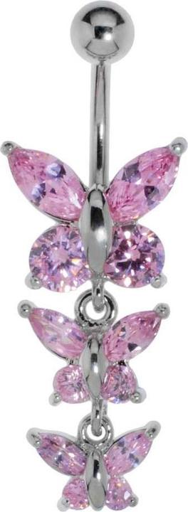 Actual product image Bijouteria Bellypiercing (Stainless steel, Brass, Crystal)