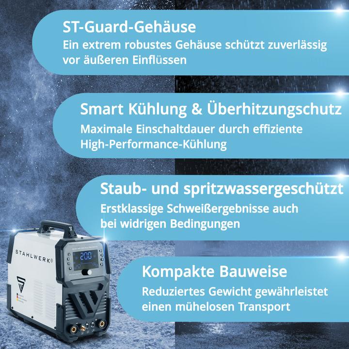 Actual product image Stahlwerk Shielding gas welder AC/DC TIG 200 Puls Pro Digital Spot 200 A