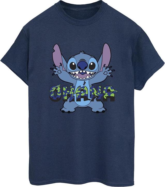 Produktbild Disney Lilo And Stitch Ohana Blue Glitch TShirt (3XL)