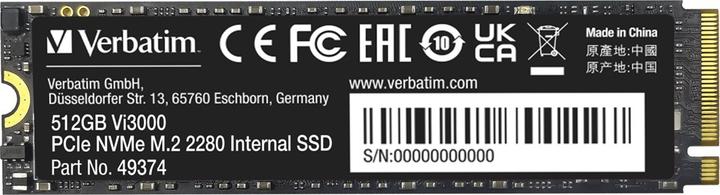 Produktbild Verbatim Vi3000 (512 GB, M.2 2280)