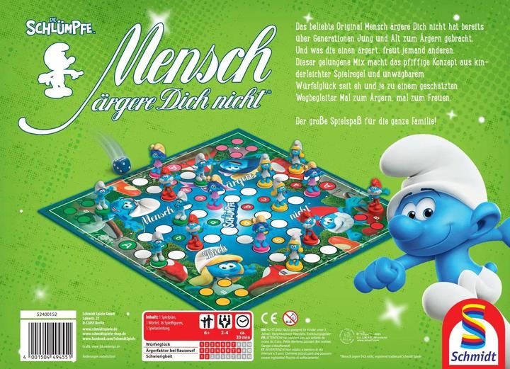 Immagine prodotto Schmidt Spiele Mensch ärgere Dich nicht, I Puffi (d) (Tedesco)